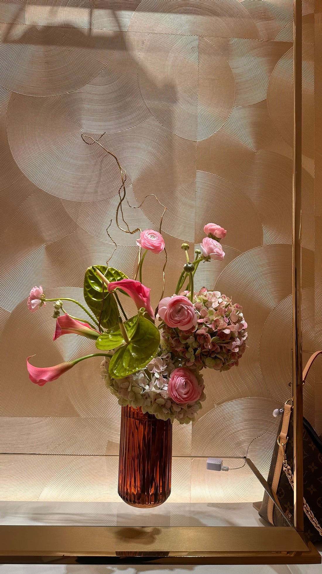 Luxury flower arrangement in Houston with fresh roses and seasonal blooms, elegant interior floral design