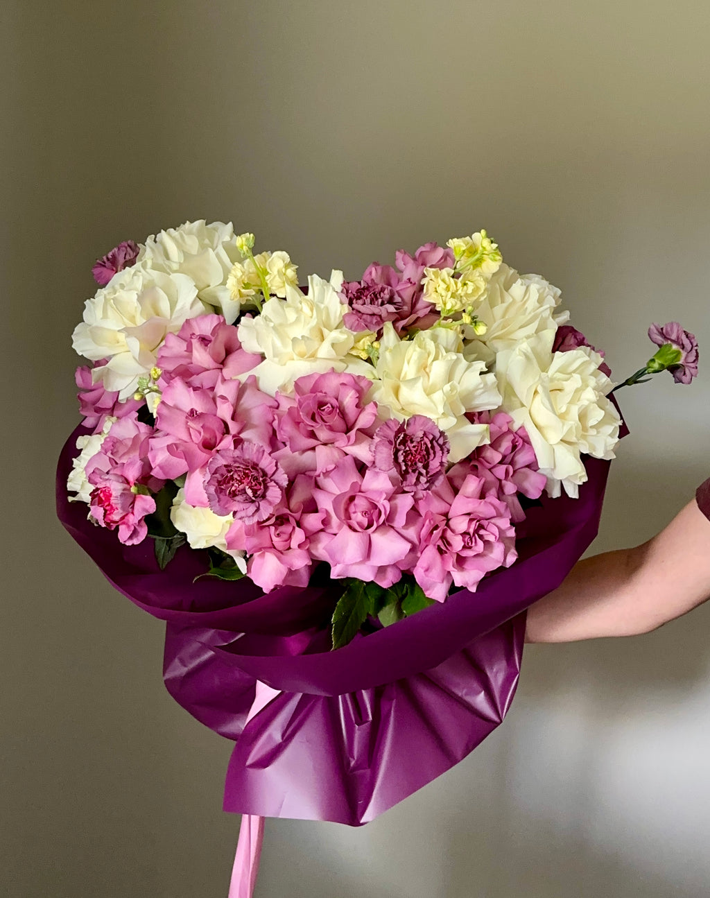 Plum Pie-luxury French Rose Bouquet