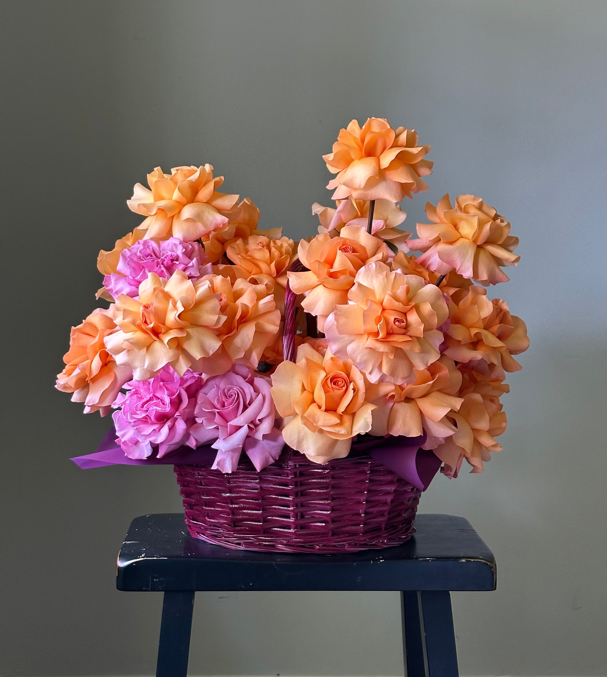 Peach Blush Garden Basket