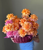 Peach Blush Garden Basket
