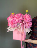 Pink Whisper Rose Hatbox