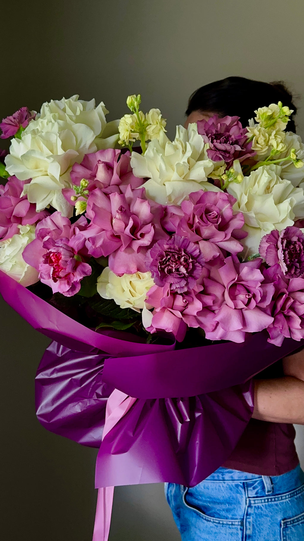 Plum Pie-luxury French Rose Bouquet