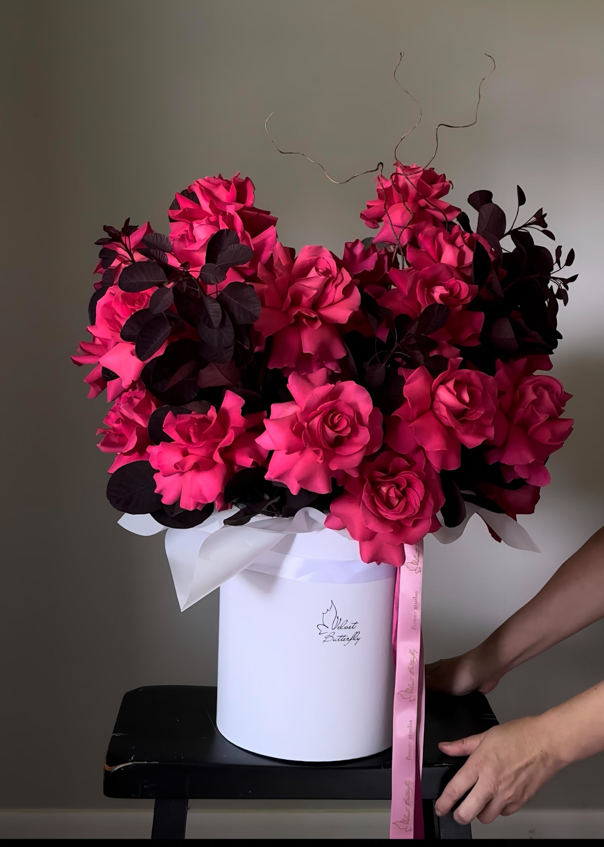 Luxury Hot Pink Rose Arrangement